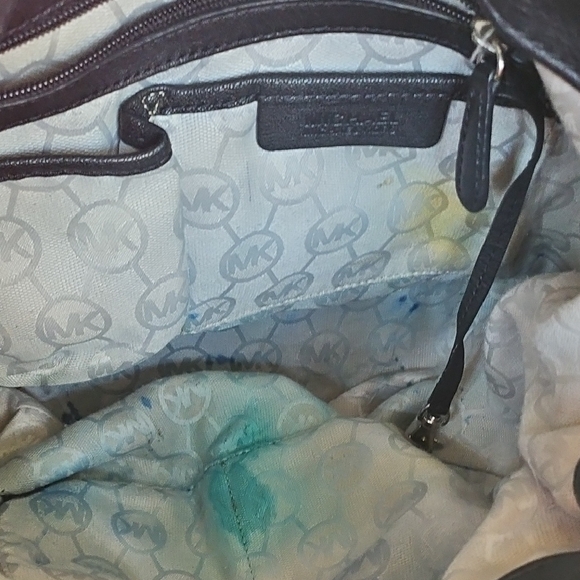 Michael Kors Black Leather Shoulder Bag with Silver Accents - Picture 6 of 7